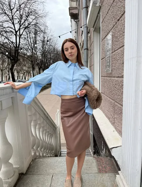 Работа ученицы ATELIER: блуза и юбка